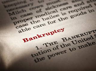 Image of bankruptcy facts in a textbook