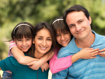 Happy family enjoying the benefits of bankruptcy